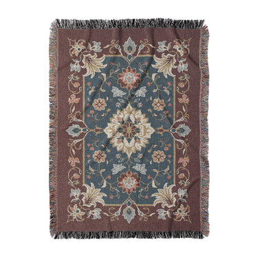 Miriam Navy & Burgandy in Large (80" x 60") Size