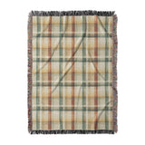 Madras Plaid Taupe Green in Large (80" x 60") Size