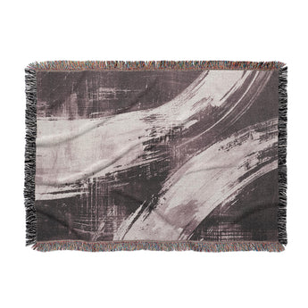 Emil Burgandy Woven Throw Blanket