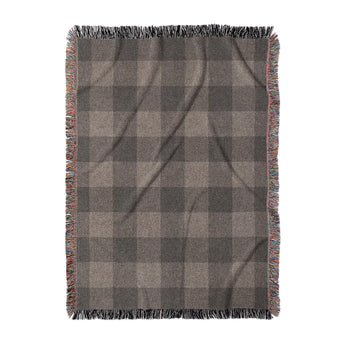 Buffalo Plaid Dark Cedar Brown Woven Throw Blanket
