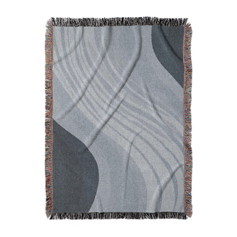 Elowin Blue Woven Throw Blanket