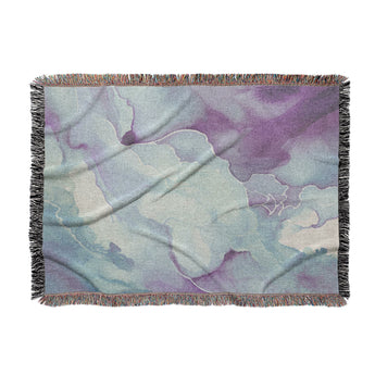 Zephyr Watercolor Blue & Purple in Large (80" x 60") Size