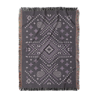 Durand Royal Purple Woven Throw Blanket