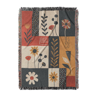 Midsummer Bloom Blue & Red in Large (80" x 60") Size