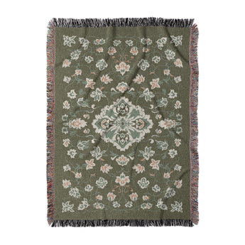 Fenwick Green & Orange in Large (80" x 60") Size