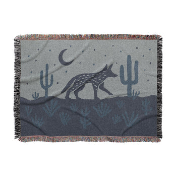 Desert Coyote Midnight & Dusty Blue in Large (80" x 60") Size