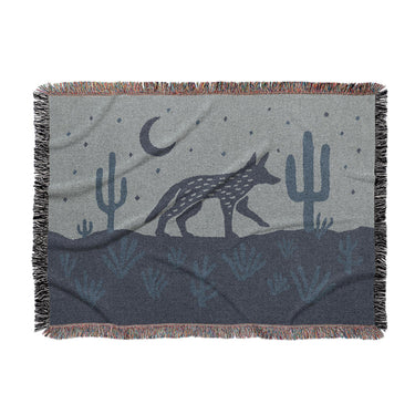 Desert Coyote Midnight & Dusty Blue in Large (80" x 60") Size