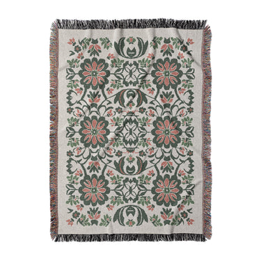 Georgiana Green & Deep Cerise in Large (80" x 60") Size