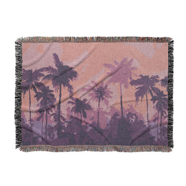 Sunset Palms Pink & Purple in Large (80" x 60") Size