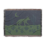 Desert Coyote Midnight Blue & Sage Green in Large (80" x 60") Size