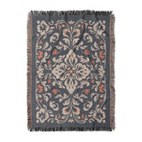 Annette Navy & Orange in Large (80" x 60") Size