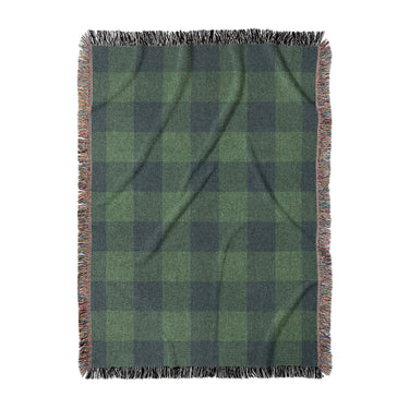 Buffalo Plaid Green Navy in Large (80" x 60") Size