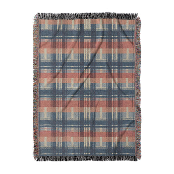 Monaghan Plaid Blue & Red in Large (80" x 60") Size