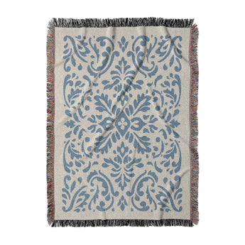 Floranna Ivory & Blue in Large (80" x 60") Size