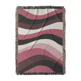 Sinuous Maroon Monochrome in Large (80" x 60") Size