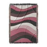 Sinuous Maroon Monochrome in Large (80" x 60") Size