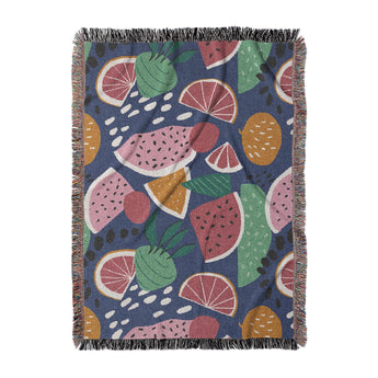 Summer Melon Woven Throw Blanket