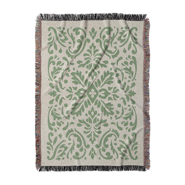 Floranna Ivory & Green in Large (80" x 60") Size