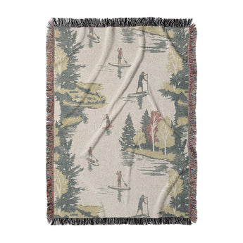 Paddleboard Party Woven Throw Blanket