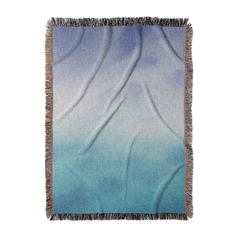 Micah Watercolor Blue & Teal in Large (80" x 60") Size