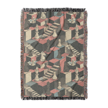 Harmon Surreal Check Blue & Pink in Large (80" x 60") Size