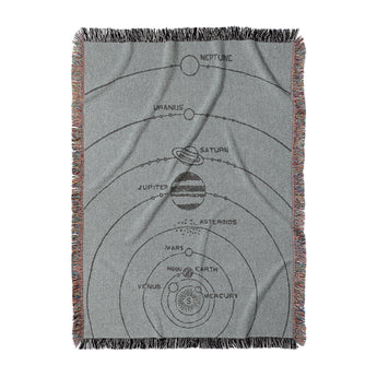 Solar System Grey & Black in Large (80" x 60") Size