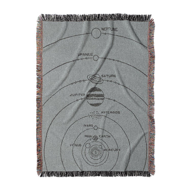 Solar System Grey & Black in Large (80" x 60") Size