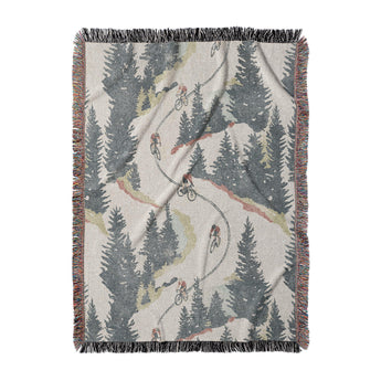 Downhill Descent Woven Throw Blanket