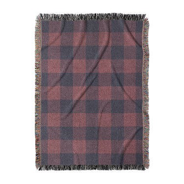 Buffalo Plaid Maroon & Navy in Large (80" x 60") Size