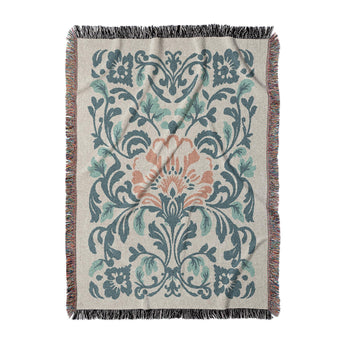 Beryl Teal & Orange in Large (80" x 60") Size