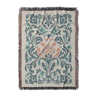 Beryl Teal & Orange in Large (80" x 60") Size