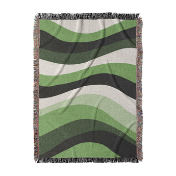 Sinuous Green Monochrome in Large (80" x 60") Size