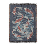 Koi Pond Blue in Large (80" x 60") Size