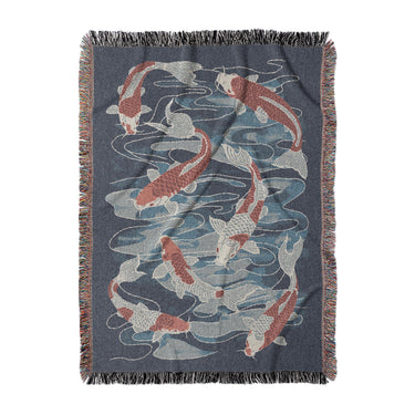 Koi Pond Blue in Large (80" x 60") Size