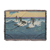 Surfers Sharing Wave by Charles Bartlett in Large (80" x 60") Size