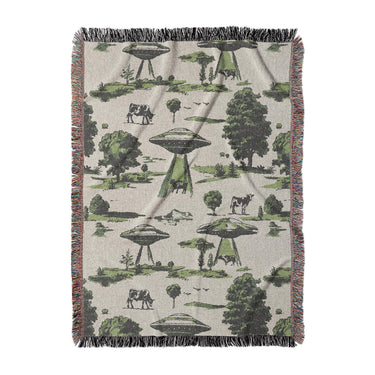 UFO Cow Abduction Toile in Large (80" x 60") Size