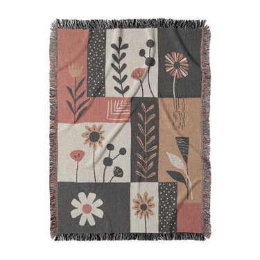 Midsummer Bloom Blue & Red in Large (80" x 60") Size