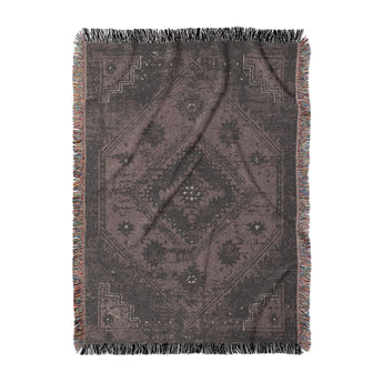Montezuma Maroon Woven Throw Blanket