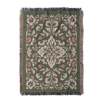 Annette Green & Coral in Large (80" x 60") Size