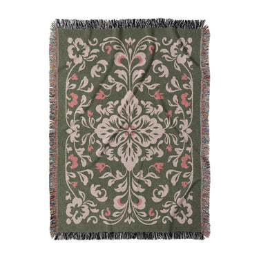 Annette Green & Coral in Large (80" x 60") Size