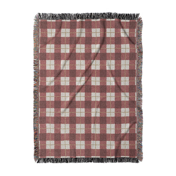 Wallace Plaid Maroon & Gold in Large (80" x 60") Size