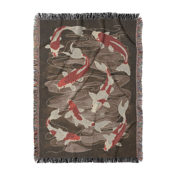 Koi Pond Brown in Large (80" x 60") Size