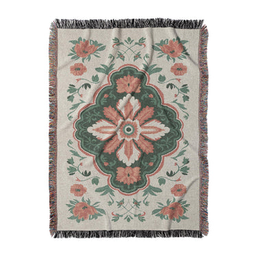 Meave Sage Green & Rose in Large (80" x 60") Size