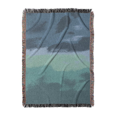 Micah Watercolor Blue & Teal in Large (80" x 60") Size