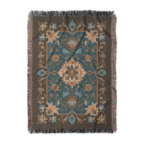 Miriam Dark Teal & Brown in Large (80" x 60") Size