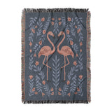 Flamingo Friends Navy in Large (80" x 60") Size