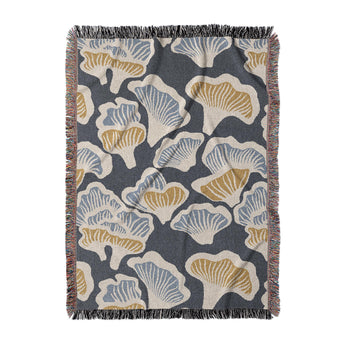 Oyster Mushrooms Woven Throw Blanket