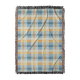 Monroe Plaid Blue & Yellow in Large (80" x 60") Size