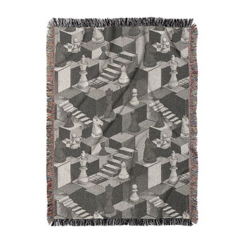 Harmon Surreal Chess Black & White in Large (80" x 60") Size