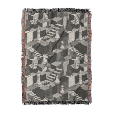 Harmon Surreal Chess Black & White in Large (80" x 60") Size